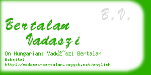 bertalan vadaszi business card